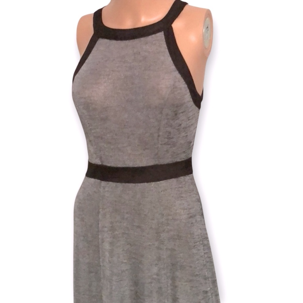 Bcbgeneration Gray Shimmer Metallic Split Front S… - image 8